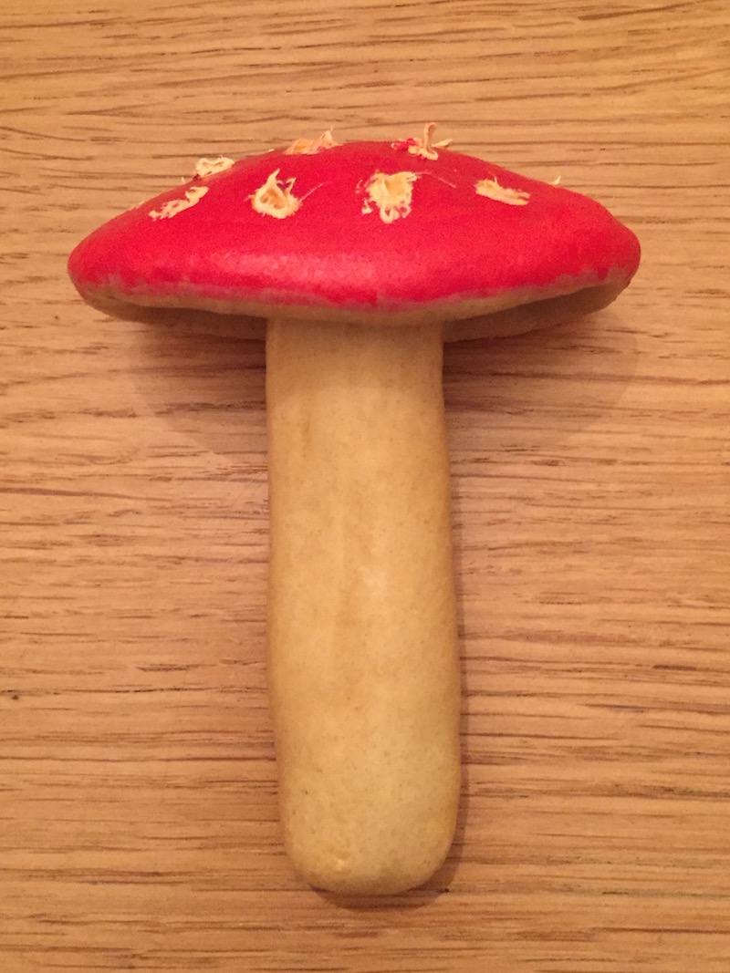 salt dough red toadstool